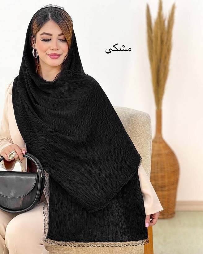 شال پلیسه لب توری ☘️🌺5826 نفیس