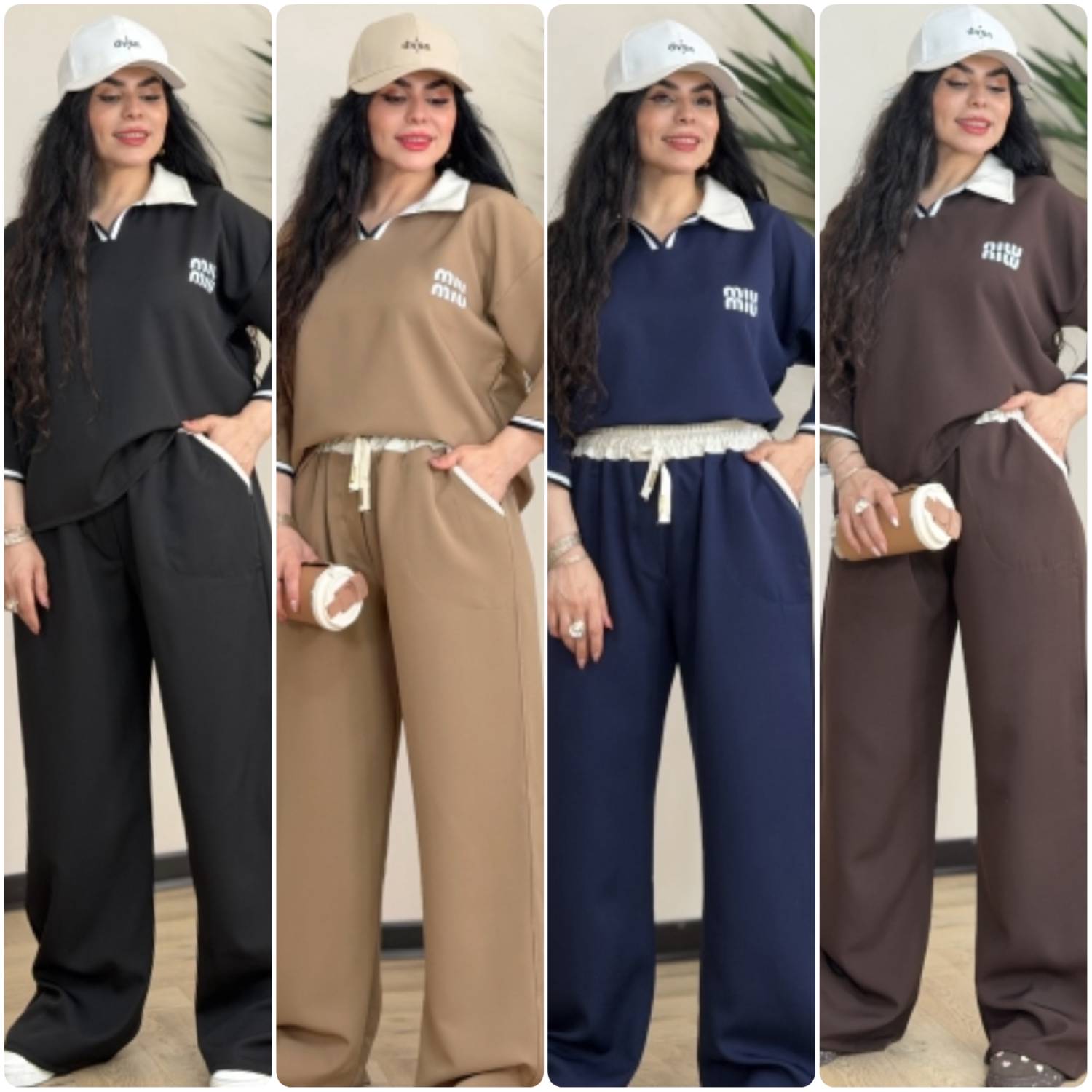 ست بلوز و شلوار اورجینال Miu Miu🌿 با کیفیت عالی ✅الیش12725