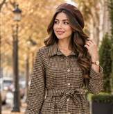 پالتو بلند رستا🌿 با پارچه تافته ضخیم و موهردار ✅والی26286