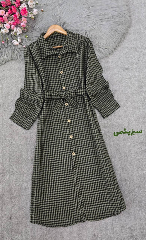 پالتو بلند رستا🌿 با پارچه تافته ضخیم و موهردار ✅والی26286