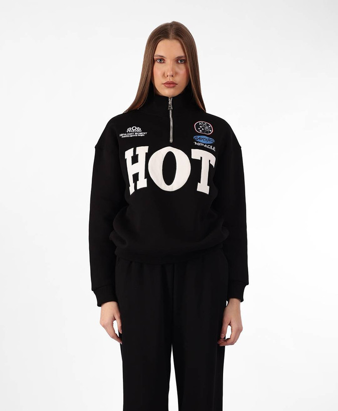 سویشرت دورس نیم زیپ Hot735🌿 با کیفیت عالی ✅ تارا. 76182