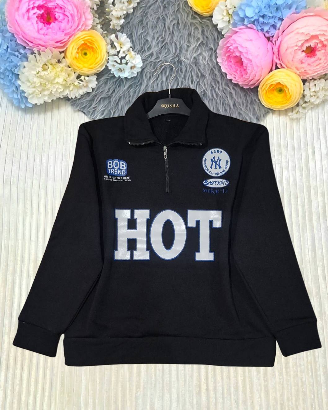 سویشرت دورس نیم زیپ Hot735🌿 با کیفیت عالی ✅ تارا. 76182