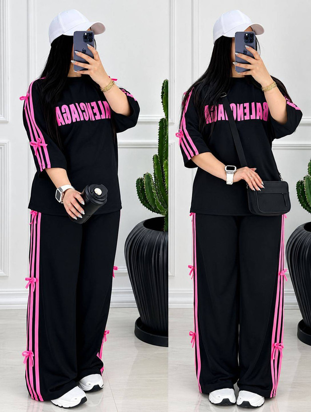 ست تیشرت شلوار بالنسیاگا الناز🌺☘️27990 شایسته