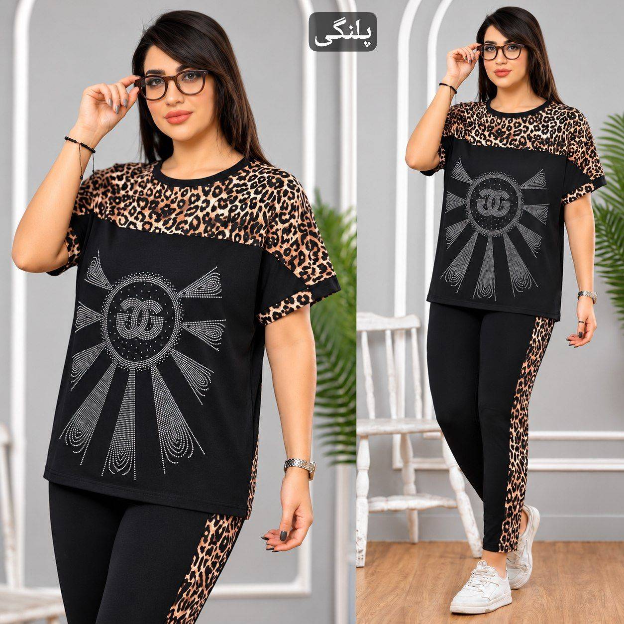 ست تونک شلوار چیمن☘️🌺5914 شایسته