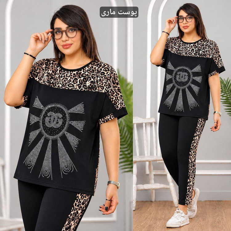 ست تونک شلوار چیمن☘️🌺5914 شایسته